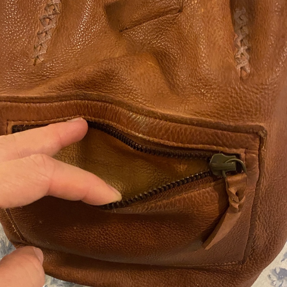 Free People Brown Leather Tote Bag - Picture 2 of 6